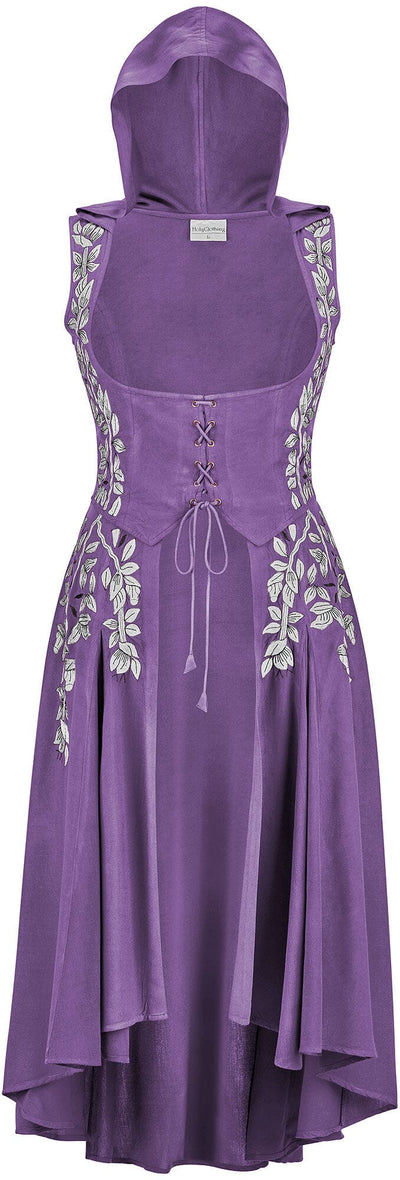 Tauriel Maxi Overdress Limited Edition Purple Thistle Silver Embroidery