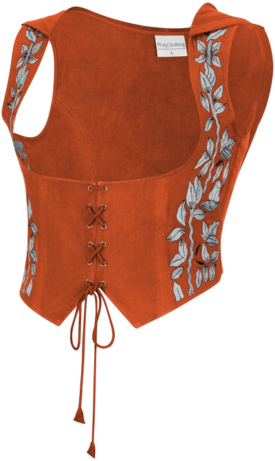 Tauriel Top Limited Edition Pumpkin Spice Silver Embroidery