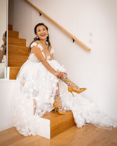 Sock Candy  shark tank socks heart floral socks transparent socks wedding socks bridal socks