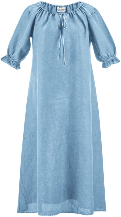 Brigid Maxi Chemise Linen Limited Edition Blues