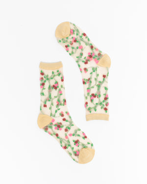 Sock Candy floral socks see through socks